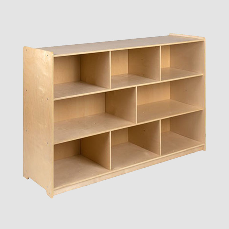 Birch Plywood Bookcase Compartment Mobile Storage Cabinet - SEVA CASA