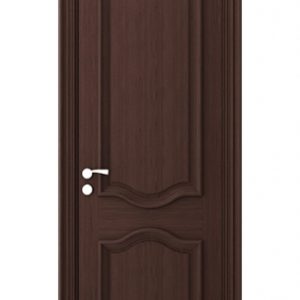 E-13 Curved Three Panels Natural Veneer Wood Door